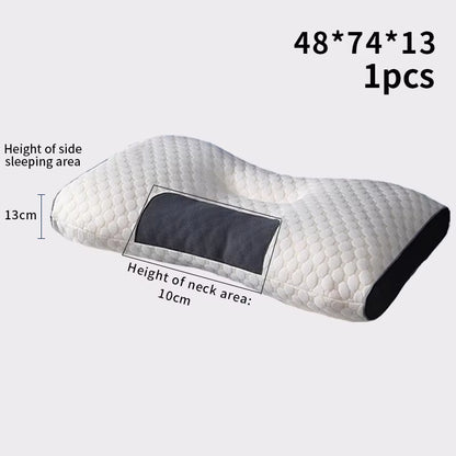 2024 New Neck Pillow Help Sleep and Protect the Neck Cervical Orthopedic Household Soybean Fiber Massage SPA Pillow for Sleeping