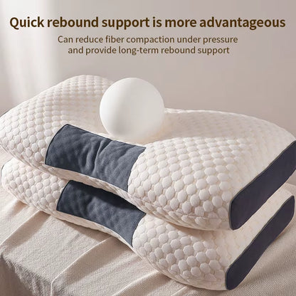 2024 New Neck Pillow Help Sleep and Protect the Neck Cervical Orthopedic Household Soybean Fiber Massage SPA Pillow for Sleeping